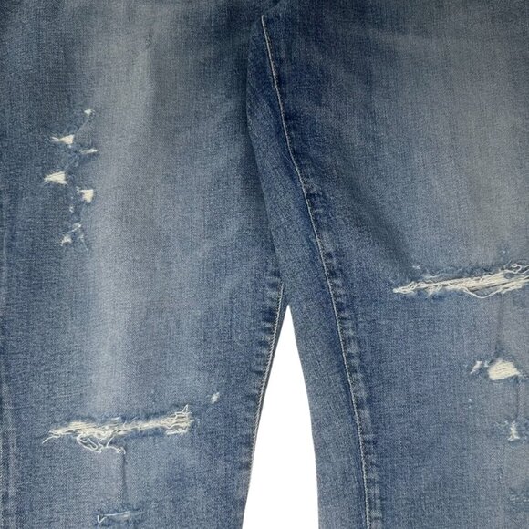 Agolde Sophie High Rise Skinny Crop Distressed Jeans Size 32 In Outsider Wash - Picture 9 of 14